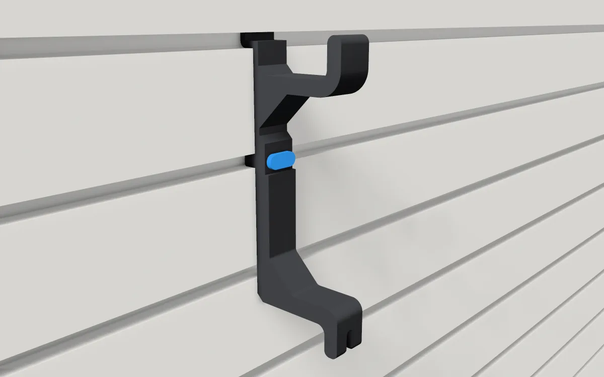 Extension-cord wrap · 25 ft 16 gauge on a slatwall, 3D render