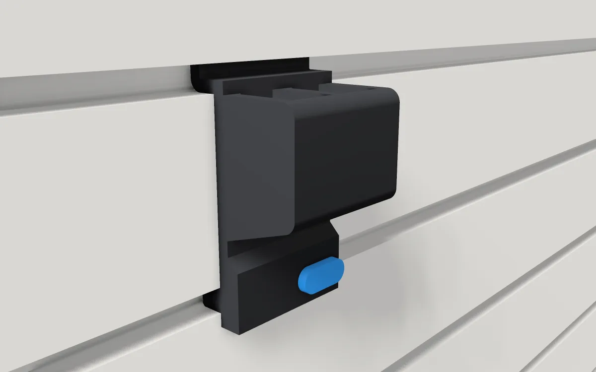 Plier bar · 2 pliers on a slatwall, 3D render