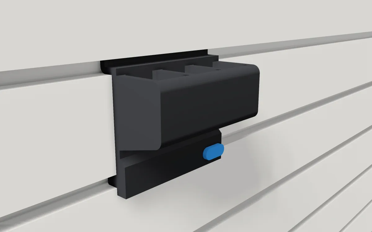 Plier bar · Big pliers on a slatwall, 3D render
